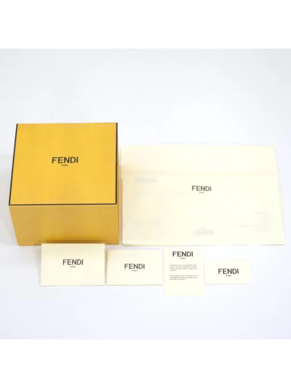 Fendi O'Lock Bracelet M Bangle Crystal Gold Metal